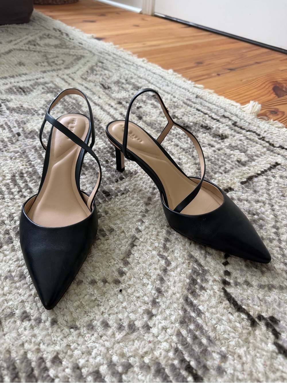 Ted Baker London Black Pointed Slingback Pumps